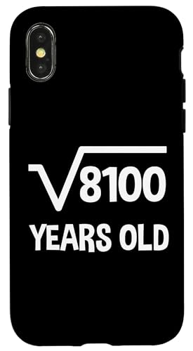 Quadratwurzel von 8100 - 90 Geburtstag Mathematik 90 Jahre alt lustig Hülle für iPhone X/XS Quadratwurzel von 8100 - 90 Geburtstag Mathematik 90 Jahre alt lustig Hülle für iPhone X/XS von Funny Tee Shirts For Math Genius Students Teachers