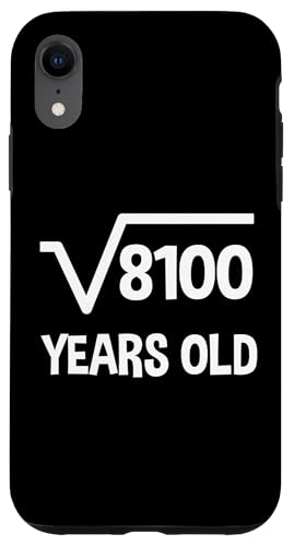 Quadratwurzel von 8100 - 90 Geburtstag Mathematik 90 Jahre alt lustig Hülle für iPhone XR Quadratwurzel von 8100 - 90 Geburtstag Mathematik 90 Jahre alt lustig Hülle für iPhone XR von Funny Tee Shirts For Math Genius Students Teachers