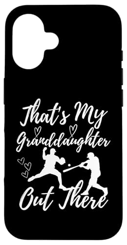 Das ist meine Enkelin da draußen Baseball Oma Opa Hülle für iPhone 16 von Funny That's My Granddaughter Out There Baseball