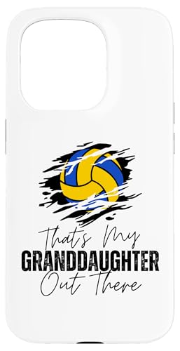 Das ist meine Enkelin da draußen Volleyball Oma Opa Hülle für iPhone 15 Pro von Funny That's My Granddaughter Out There Volleyball