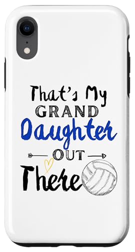 Das ist meine Enkelin da draußen Volleyball Oma Opa Hülle für iPhone XR von Funny That's My Granddaughter Out There Volleyball