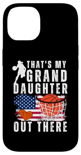 Das ist meine Enkelin da draußen Basketball Oma Opa Hülle für iPhone 14 von Funny That's My Granddaughter Out There basketball