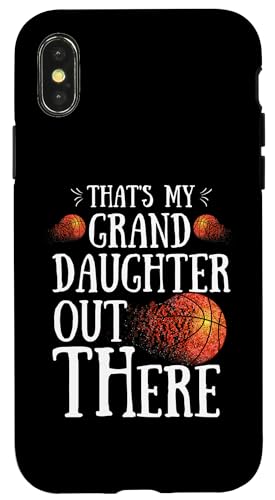 Das ist meine Enkelin da draußen Basketball Oma Opa Hülle für iPhone X/XS von Funny That's My Granddaughter Out There basketball