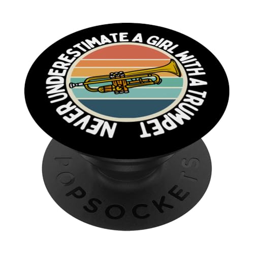 Never Underestimate A Girl With A Trompete Women Trompeter PopSockets Klebender PopGrip Never Underestimate A Girl With A Trompete Women Trompeter PopSockets Klebender PopGrip von Funny Trumpet Accessories & Designs For Trumpeter