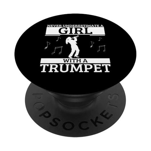 Never Underestimate A Girl With A Trompete Women Trompeter PopSockets Klebender PopGrip Never Underestimate A Girl With A Trompete Women Trompeter PopSockets Klebender PopGrip von Funny Trumpet Accessories & Designs For Trumpeter
