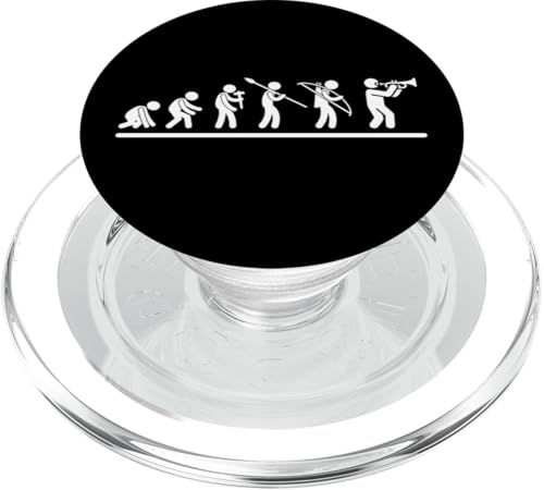 Trompeter Evolution Trompete Männer Lustiger Trompetenspieler PopSockets PopGrip für MagSafe von Funny Trumpet Accessories & Designs For Trumpeter