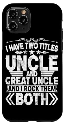Ich habe zwei Titel Onkel und Großonkel und ich rocke sie beide Hülle für iPhone 11 Pro von Funny Uncle And Niece Nephew Sarcastic Quotes