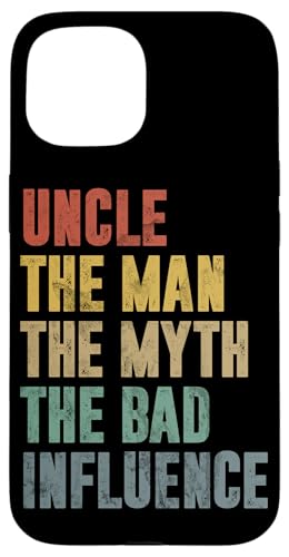 Onkel Der Mann Der Mythos Der böse Einfluss Vatertags-Retro Hülle für iPhone 15 von Funny Uncle And Niece Nephew Sarcastic Quotes