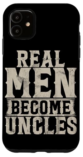 Real Men Become Onkel Vatertag sarkastische Zitate Onkel Hülle für iPhone 11 von Funny Uncle And Niece Nephew Sarcastic Quotes