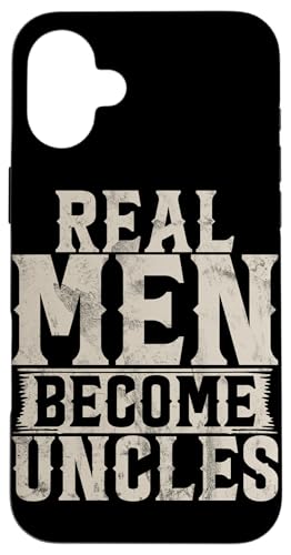Real Men Become Onkel Vatertag sarkastische Zitate Onkel Hülle für iPhone 16 Plus von Funny Uncle And Niece Nephew Sarcastic Quotes