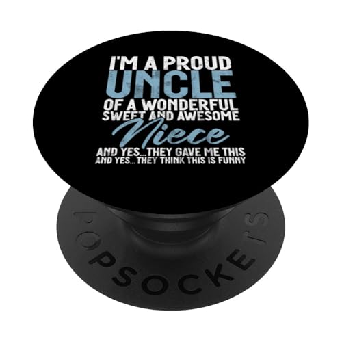 Stolzer Onkel einer wunderbaren Nichte, sarkastische Zitate Onkel PopSockets Klebender PopGrip Stolzer Onkel einer wunderbaren Nichte, sarkastische Zitate Onkel PopSockets Klebender PopGrip von Funny Uncle And Niece Nephew Sarcastic Quotes