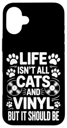 Cats And Vinyl Schallplatte Lustiges Vinyl Hülle für iPhone 16 Plus von Funny Vinyl Cool Vinyl And Cats Design