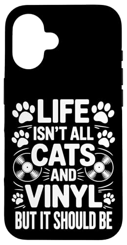Cats And Vinyl Schallplatte Lustiges Vinyl Hülle für iPhone 16 Cats And Vinyl Schallplatte Lustiges Vinyl Hülle für iPhone 16 von Funny Vinyl Cool Vinyl And Cats Design
