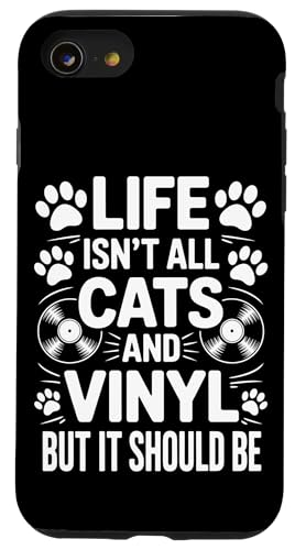 Cats And Vinyl Schallplatte Lustiges Vinyl Hülle für iPhone SE (2020) / 7 / 8 von Funny Vinyl Cool Vinyl And Cats Design
