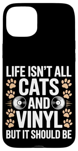 Cats And Vinyl Schallplatte Lustiges Vinyl Hülle für iPhone 15 Plus von Funny Vinyl Cool Vinyl And Cats Designs