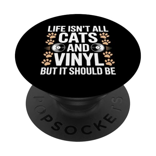 Cats And Vinyl Schallplatte Lustiges Vinyl PopSockets Klebender PopGrip Cats And Vinyl Schallplatte Lustiges Vinyl PopSockets Klebender PopGrip von Funny Vinyl Cool Vinyl And Cats Designs