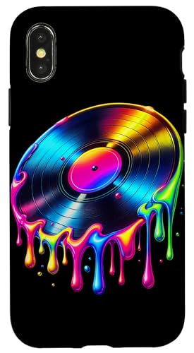 Bunte Schallplatten-Plattenspieler für Damen und Herren Hülle für iPhone X/XS Bunte Schallplatten-Plattenspieler für Damen und Herren Hülle für iPhone X/XS von Funny Vinyl Record Gifts for Men Women