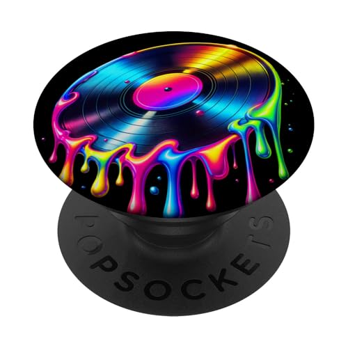 Bunte Schallplatten-Plattenspieler für Damen und Herren PopSockets Klebender PopGrip Bunte Schallplatten-Plattenspieler für Damen und Herren PopSockets Klebender PopGrip von Funny Vinyl Record Gifts for Men Women