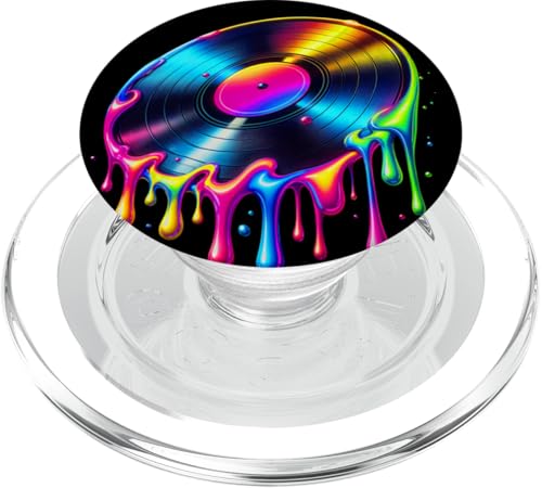 Bunte Schallplatten-Plattenspieler für Damen und Herren PopSockets PopGrip für MagSafe von Funny Vinyl Record Gifts for Men Women