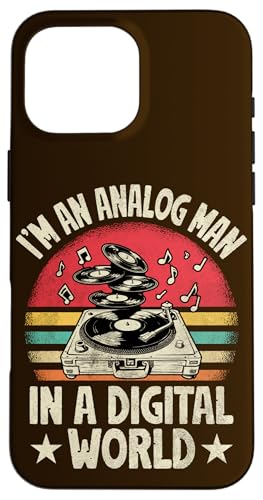 Retro Vinyl Record Lover I'm An Analog Man In A Digital World Hülle für iPhone 16 Pro Max Retro Vinyl Record Lover I'm An Analog Man In A Digital World Hülle für iPhone 16 Pro Max von Funny Vinyl Record Gifts for Men Women