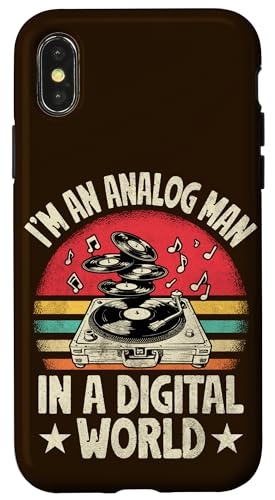 Retro Vinyl Record Lover I'm An Analog Man In A Digital World Hülle für iPhone X/XS Retro Vinyl Record Lover I'm An Analog Man In A Digital World Hülle für iPhone X/XS von Funny Vinyl Record Gifts for Men Women