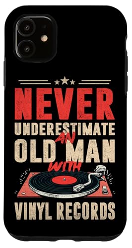 Unterschätze niemals einen alten Mann mit Schallplatten-LP-Player Hülle für iPhone 11 Unterschätze niemals einen alten Mann mit Schallplatten-LP-Player Hülle für iPhone 11 von Funny Vinyl Record Gifts for Men Women