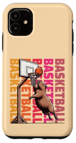 Basketball Spaß – Capybara Basketball im Freien Dunk Hülle für iPhone 11 Basketball Spaß – Capybara Basketball im Freien Dunk Hülle für iPhone 11 von Funny animal kawaii