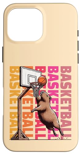 Basketball Spaß – Capybara Basketball im Freien Dunk Hülle für iPhone 16 Pro Max Basketball Spaß – Capybara Basketball im Freien Dunk Hülle für iPhone 16 Pro Max von Funny animal kawaii