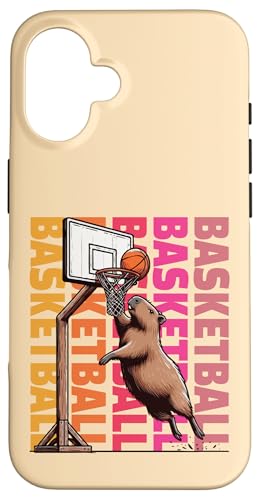 Basketball Spaß – Capybara Basketball im Freien Dunk Hülle für iPhone 16 Basketball Spaß – Capybara Basketball im Freien Dunk Hülle für iPhone 16 von Funny animal kawaii
