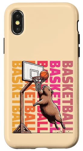 Basketball Spaß – Capybara Basketball im Freien Dunk Hülle für iPhone X/XS Basketball Spaß – Capybara Basketball im Freien Dunk Hülle für iPhone X/XS von Funny animal kawaii