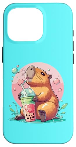 Bubble Tea Boba Capybara – Design Eistee mit Tiermotiven Hülle für iPhone 16 Pro Bubble Tea Boba Capybara – Design Eistee mit Tiermotiven Hülle für iPhone 16 Pro von Funny animal kawaii
