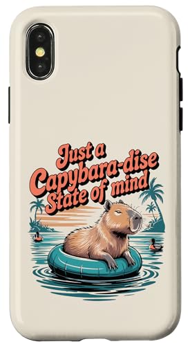 Capybara Fun - Tier im Urlaub totale Entspannung Hülle für iPhone X/XS Capybara Fun - Tier im Urlaub totale Entspannung Hülle für iPhone X/XS von Funny animal kawaii