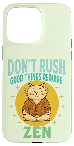 Katze Zen – humorvolle Meditation Illustration Entspannung Yoga Hülle für iPhone 15 Pro Max Katze Zen – humorvolle Meditation Illustration Entspannung Yoga Hülle für iPhone 15 Pro Max von Funny animal kawaii