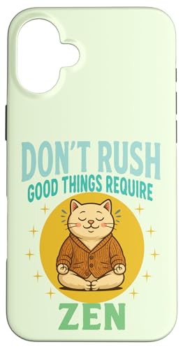 Katze Zen – humorvolle Meditation Illustration Entspannung Yoga Hülle für iPhone 16 Plus Katze Zen – humorvolle Meditation Illustration Entspannung Yoga Hülle für iPhone 16 Plus von Funny animal kawaii