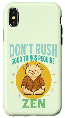 Katze Zen – humorvolle Meditation Illustration Entspannung Yoga Hülle für iPhone X/XS Katze Zen – humorvolle Meditation Illustration Entspannung Yoga Hülle für iPhone X/XS von Funny animal kawaii