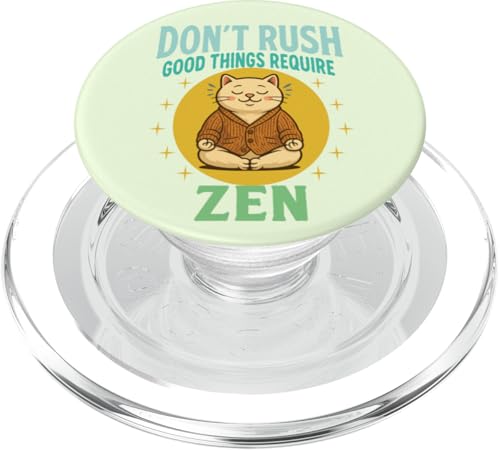 Katze Zen – humorvolle Meditation Illustration Entspannung Yoga PopSockets PopGrip für MagSafe von Funny animal kawaii