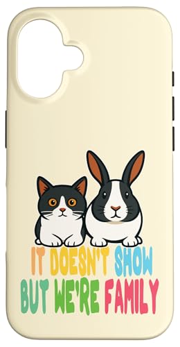 Katze und Hase – anders aber eine echte Familie Hülle für iPhone 16 Katze und Hase – anders aber eine echte Familie Hülle für iPhone 16 von Funny animal kawaii