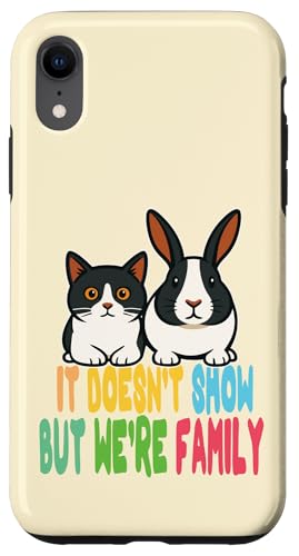 Katze und Hase – anders aber eine echte Familie Hülle für iPhone XR Katze und Hase – anders aber eine echte Familie Hülle für iPhone XR von Funny animal kawaii