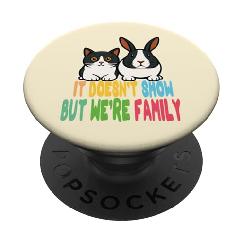 Katze und Hase – anders aber eine echte Familie PopSockets Klebender PopGrip Katze und Hase – anders aber eine echte Familie PopSockets Klebender PopGrip von Funny animal kawaii