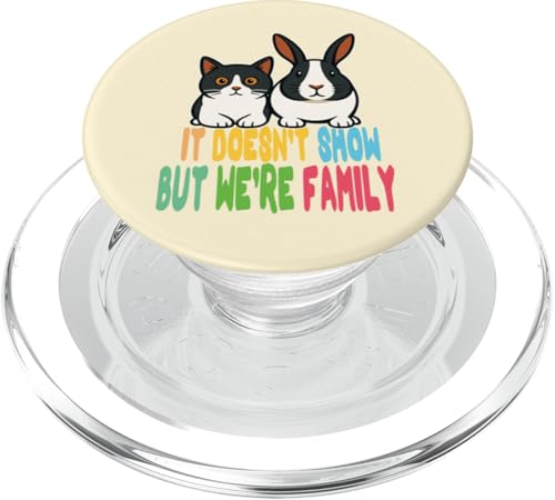 Katze und Hase – anders aber eine echte Familie PopSockets PopGrip für MagSafe von Funny animal kawaii