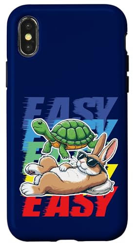 Lustige Tiere – Die Fabel vom Hase und der Schildkröte Hülle für iPhone X/XS Lustige Tiere – Die Fabel vom Hase und der Schildkröte Hülle für iPhone X/XS von Funny animal kawaii