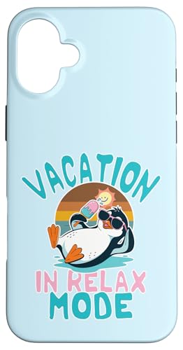 Pinguin – Urlaub im Strand-Modus Eis und Sonne Hülle für iPhone 16 Plus Pinguin – Urlaub im Strand-Modus Eis und Sonne Hülle für iPhone 16 Plus von Funny animal kawaii
