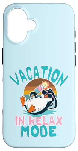 Pinguin – Urlaub im Strand-Modus Eis und Sonne Hülle für iPhone 16 Pinguin – Urlaub im Strand-Modus Eis und Sonne Hülle für iPhone 16 von Funny animal kawaii