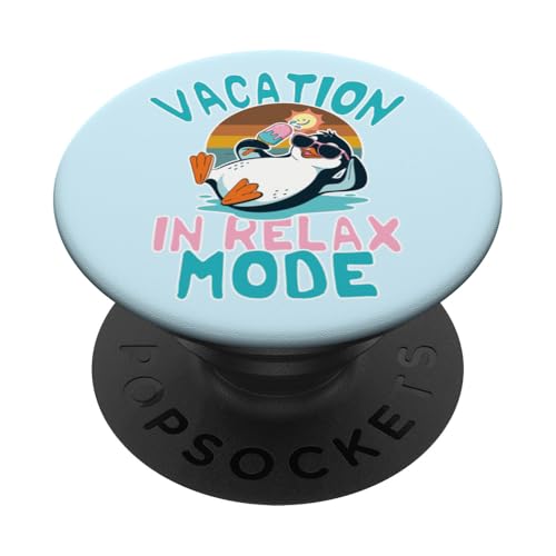 Pinguin – Urlaub im Strand-Modus Eis und Sonne PopSockets Klebender PopGrip Pinguin – Urlaub im Strand-Modus Eis und Sonne PopSockets Klebender PopGrip von Funny animal kawaii