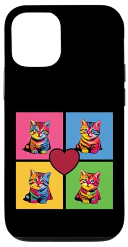 Pop Art Katzen - farbenfrohes Design für Katzenliebhaber Hülle für iPhone 12/12 Pro Pop Art Katzen - farbenfrohes Design für Katzenliebhaber Hülle für iPhone 12/12 Pro von Funny animal kawaii