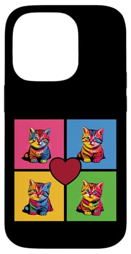 Pop Art Katzen - farbenfrohes Design für Katzenliebhaber Hülle für iPhone 14 Pro Pop Art Katzen - farbenfrohes Design für Katzenliebhaber Hülle für iPhone 14 Pro von Funny animal kawaii