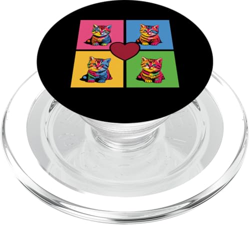 Pop Art Katzen - farbenfrohes Design für Katzenliebhaber PopSockets PopGrip für MagSafe Pop Art Katzen - farbenfrohes Design für Katzenliebhaber PopSockets PopGrip für MagSafe von Funny animal kawaii