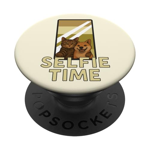 Selfie Time – Duo Lustige Katze Hund Tiere Unzertrennliche PopSockets Klebender PopGrip Selfie Time – Duo Lustige Katze Hund Tiere Unzertrennliche PopSockets Klebender PopGrip von Funny animal kawaii