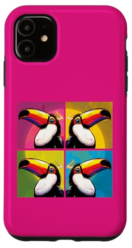 Toucan Pop Art Exotischer Vogel bunt Hülle für iPhone 11 Toucan Pop Art Exotischer Vogel bunt Hülle für iPhone 11 von Funny animal kawaii