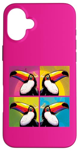 Toucan Pop Art Exotischer Vogel bunt Hülle für iPhone 16 Plus Toucan Pop Art Exotischer Vogel bunt Hülle für iPhone 16 Plus von Funny animal kawaii